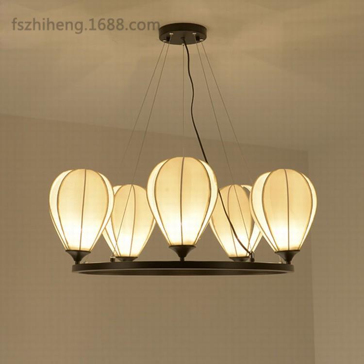 古典中國風(fēng)蓮花客廳吊燈火鍋店餐廳燈具5頭直徑85高30cm
