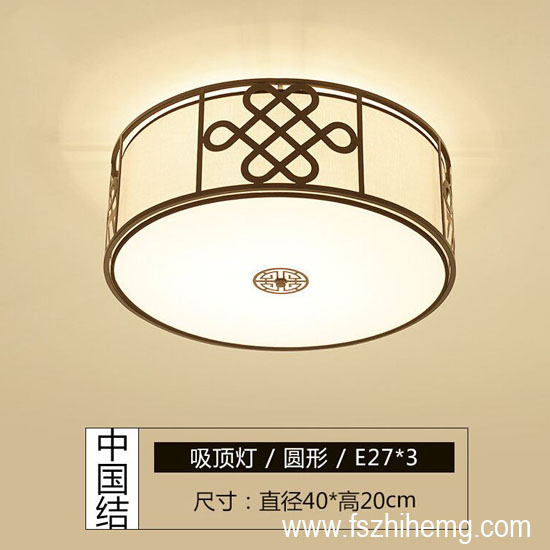 中國(guó)結(jié)布藝客廳吸頂燈簡(jiǎn)約仿古包廂茶室臥室燈具 dbh-25128