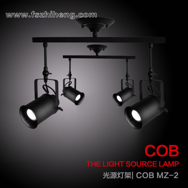 cob珠寶店服裝店導(dǎo)軌燈明裝復(fù)古導(dǎo)軌燈架可安裝燈泡